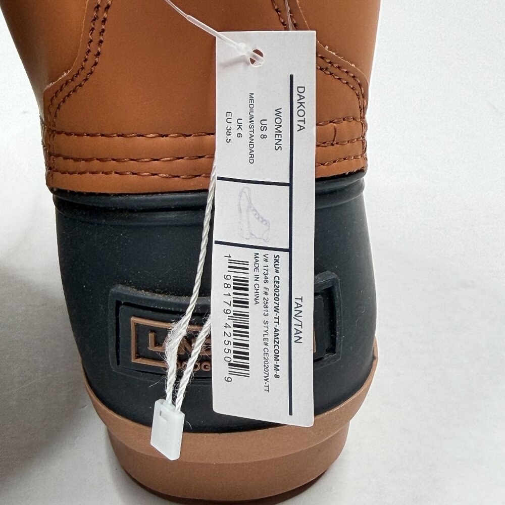 Lands' End Dakota Waterproof Insulated Duck Lace-Up Boots Hazelnut Tan Sz 8 NWT - Picture 10 of 10